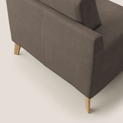 Poltroncina danese in tessuto morbido impermeabile T02 marrone