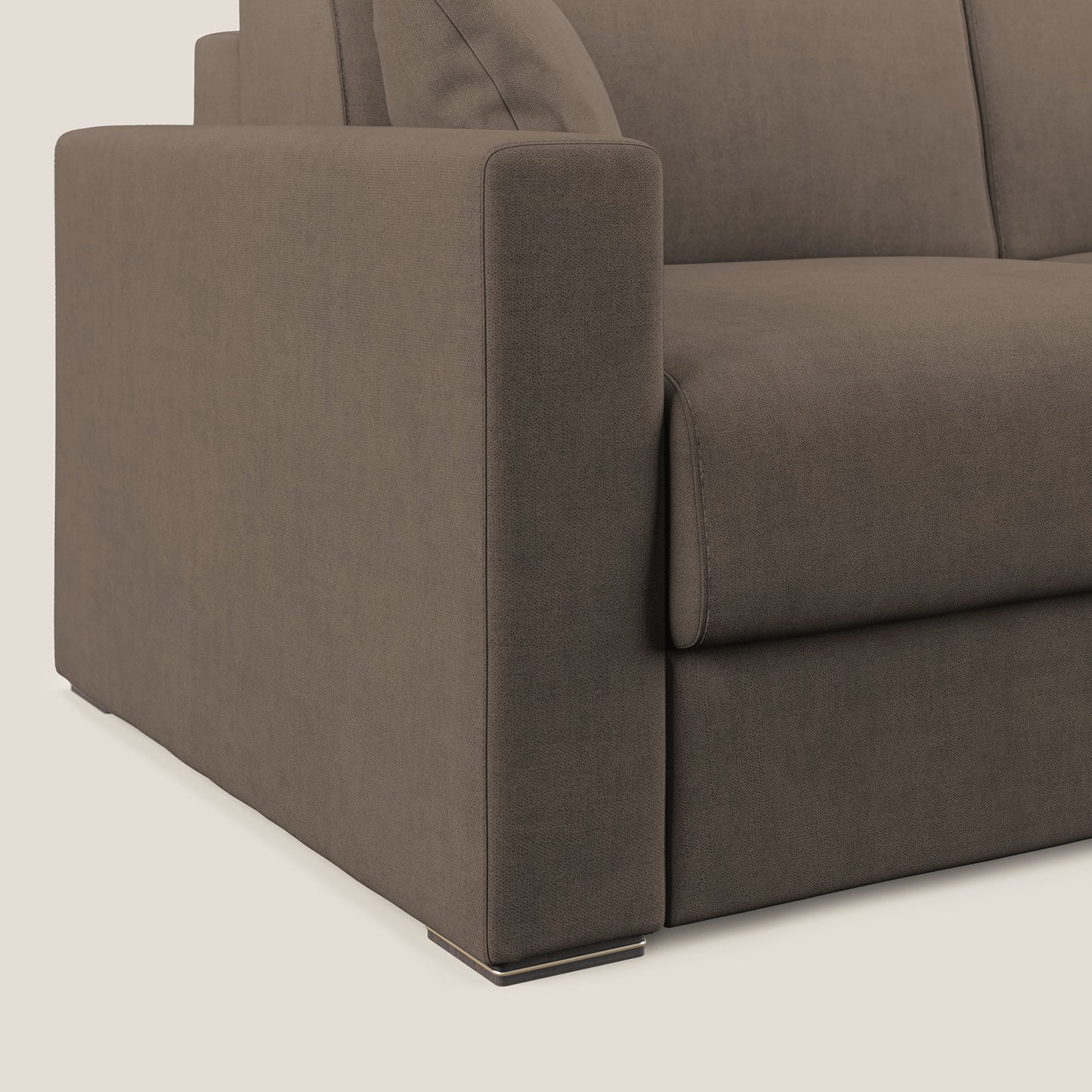 Best Divano letto matrimoniale in tessuto impermeabile T02 marrone