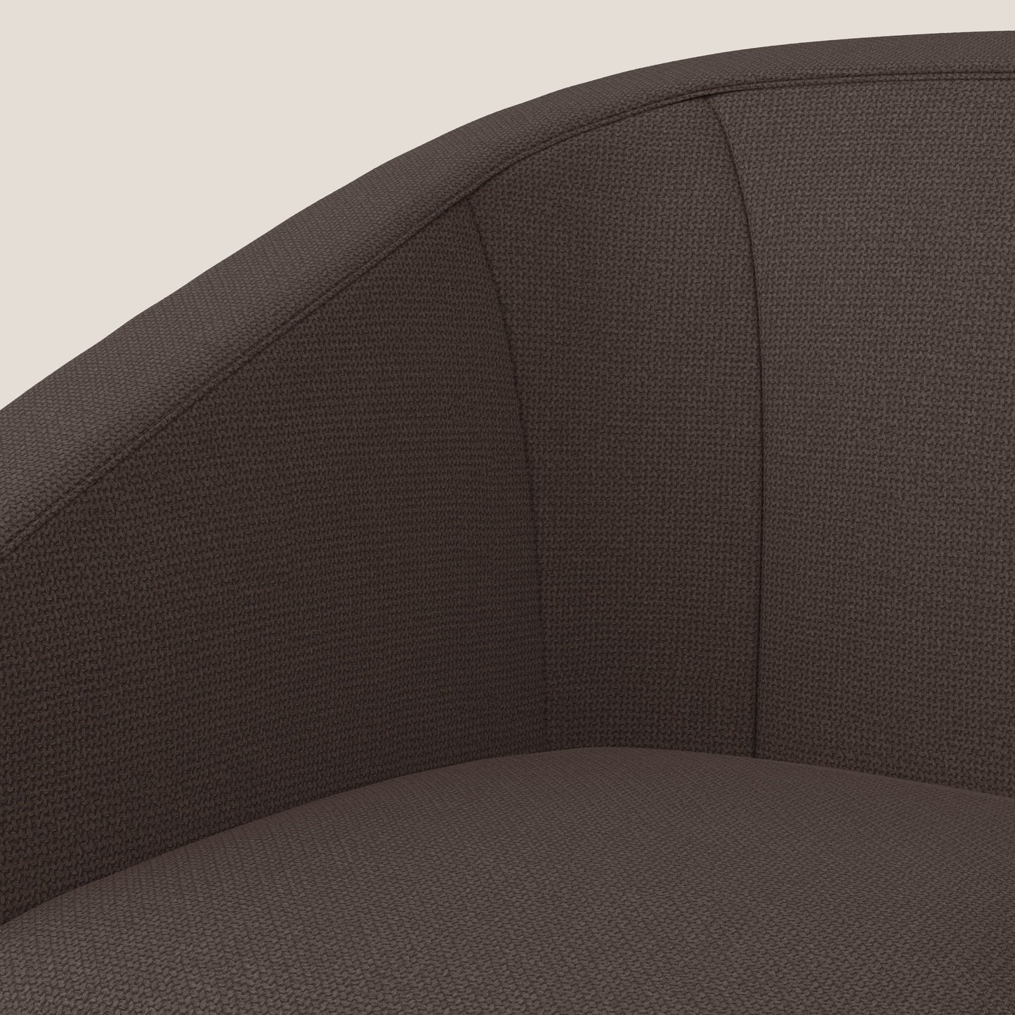 Cloe Poltroncina in tessuto smacchiabile con acqua QuickClean T08 marrone