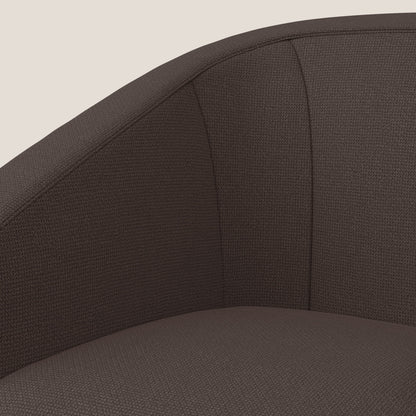 Cloe Poltroncina in tessuto smacchiabile con acqua QuickClean T08 marrone