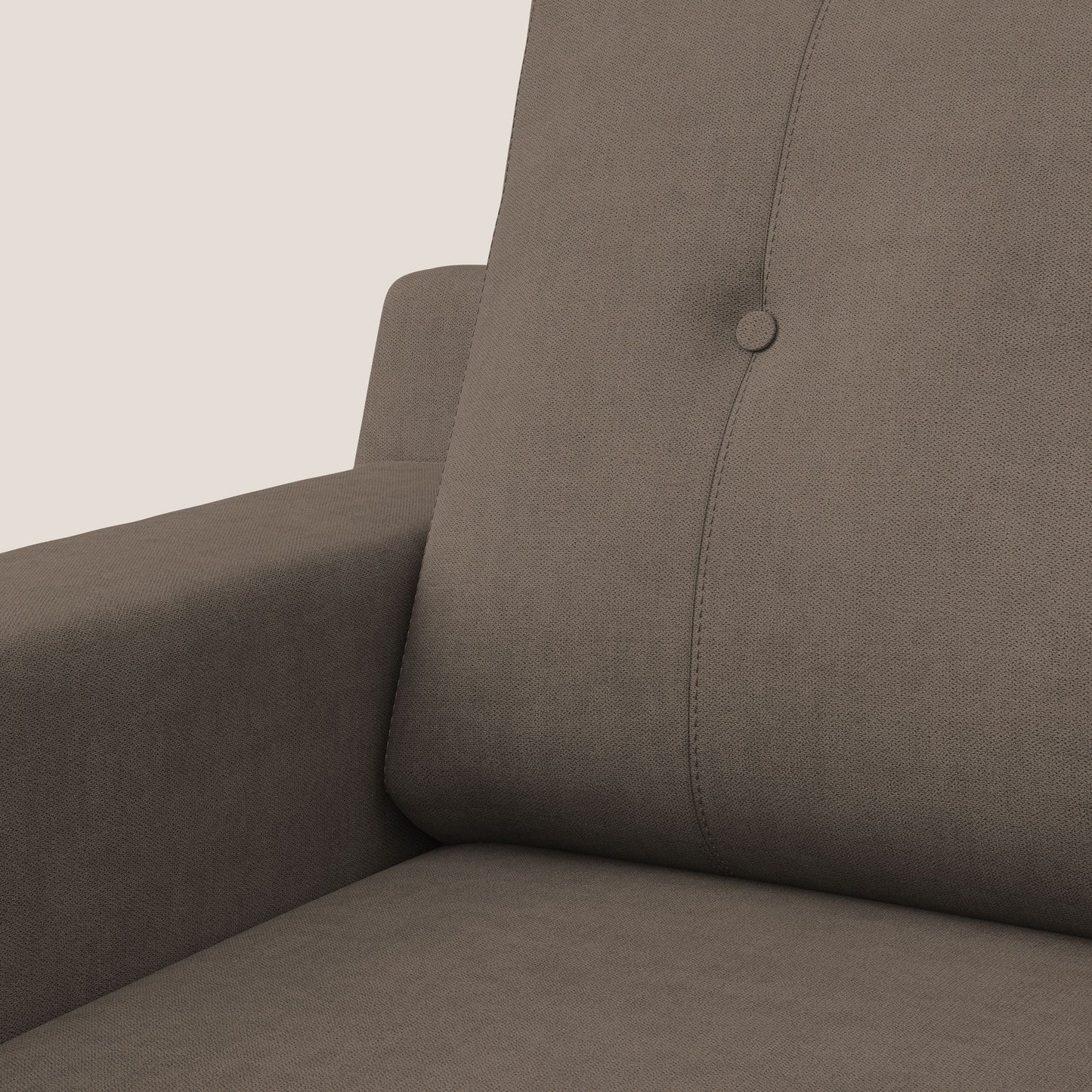 Poltroncina danese in tessuto morbido impermeabile T02 marrone