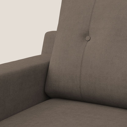 Poltroncina danese in tessuto morbido impermeabile T02 marrone