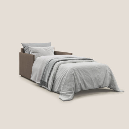 Evans poltrona letto in morbido tessuto impermeabile T02 marrone