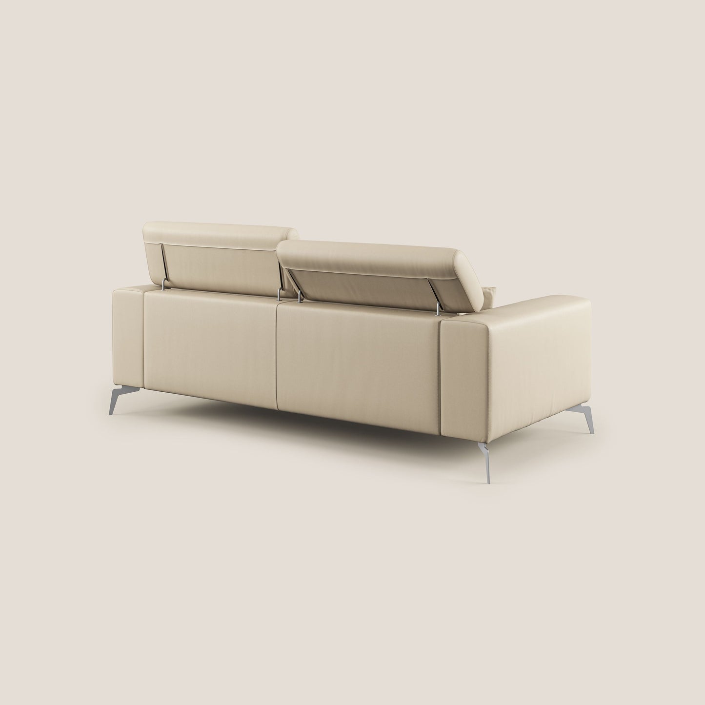 Blade Divano moderno con poggiatesta reclinabili in Ecopelle T04 panna