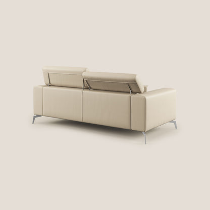 Blade Divano moderno con poggiatesta reclinabili in Ecopelle T04 panna