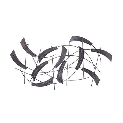 Adeco Decorative Abstract Metal Wall Hanging Sculpture Modern Art