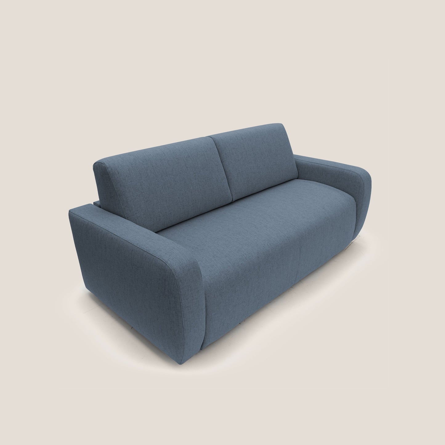 Duna Divano letto matrimoniale con materasso 20 cm in tessuto impermeabile T03 blu