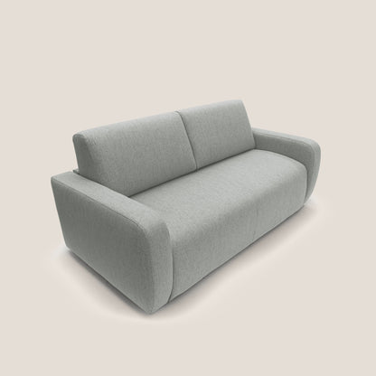 Duna Divano letto matrimoniale con materasso 20 cm in tessuto impermeabile T03 grigio chiaro