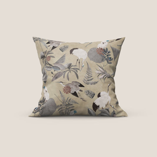 Cacadou elegante collezione di cuscini a fantasia in velluto impermeabile beige