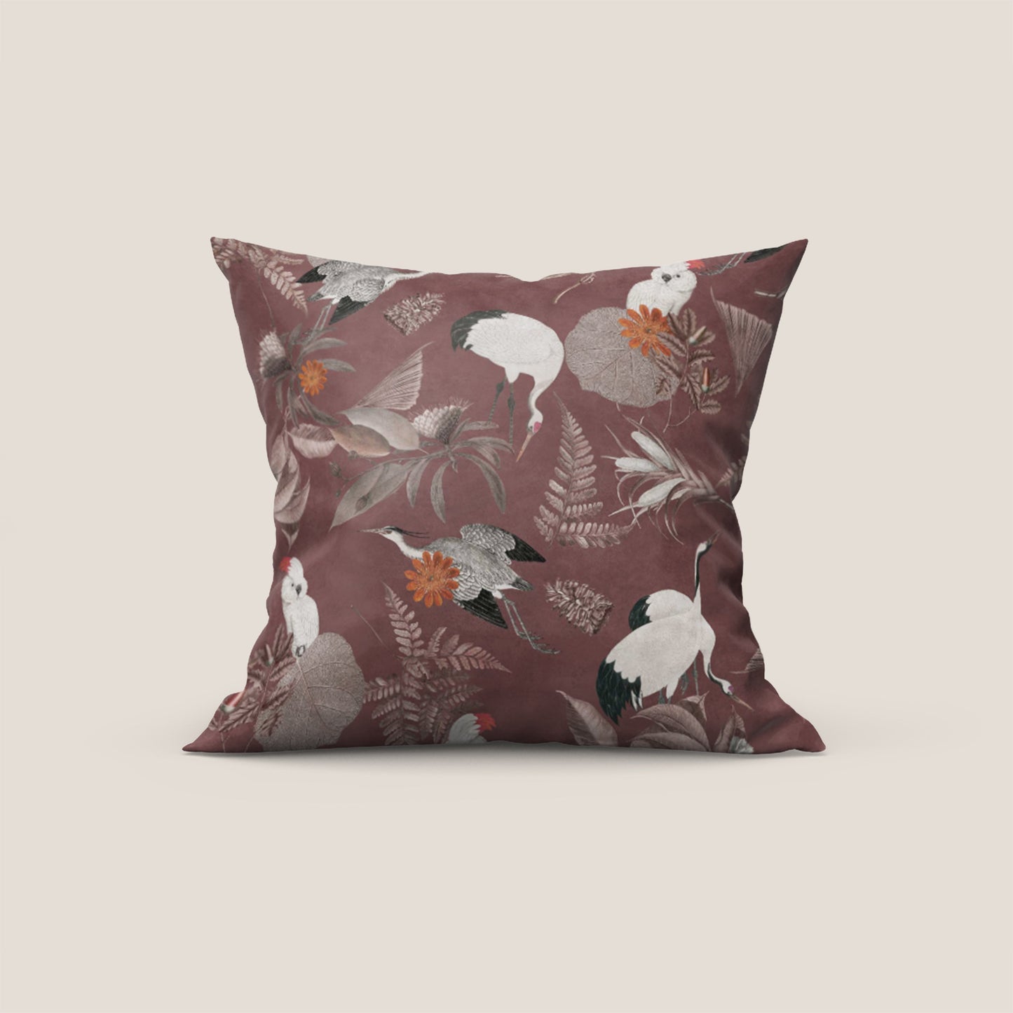 Cacadou elegante collezione di cuscini a fantasia in velluto impermeabile rosso