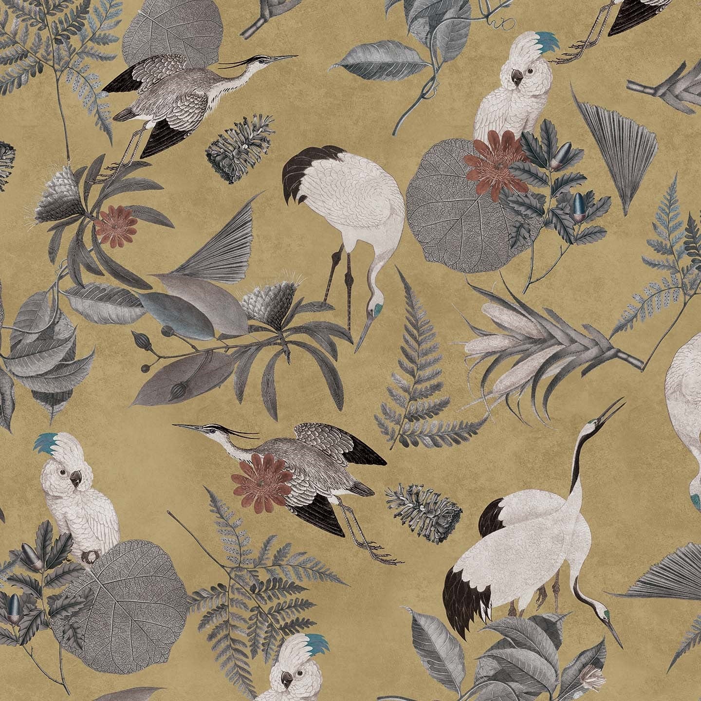 Cacadou elegante collezione di cuscini a fantasia in velluto impermeabile oro