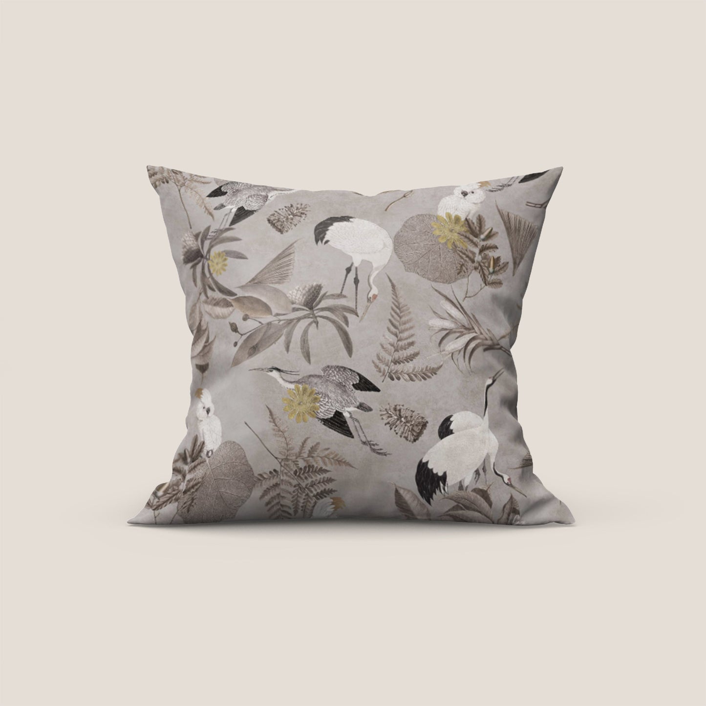 Cacadou elegante collezione di cuscini a fantasia in velluto impermeabile grigio