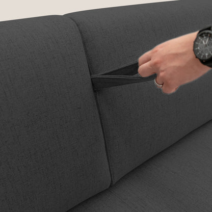 Duna Divano letto matrimoniale con materasso 20 cm in tessuto impermeabile T03 antracite