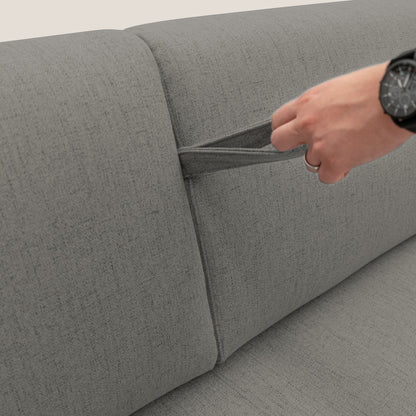 Duna Divano letto matrimoniale con materasso 20 cm in tessuto impermeabile T03 talpa