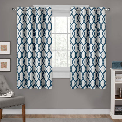 ATI Home Kochi Light Filtering Linen Blend Grommet Top Curtain Panel Pair