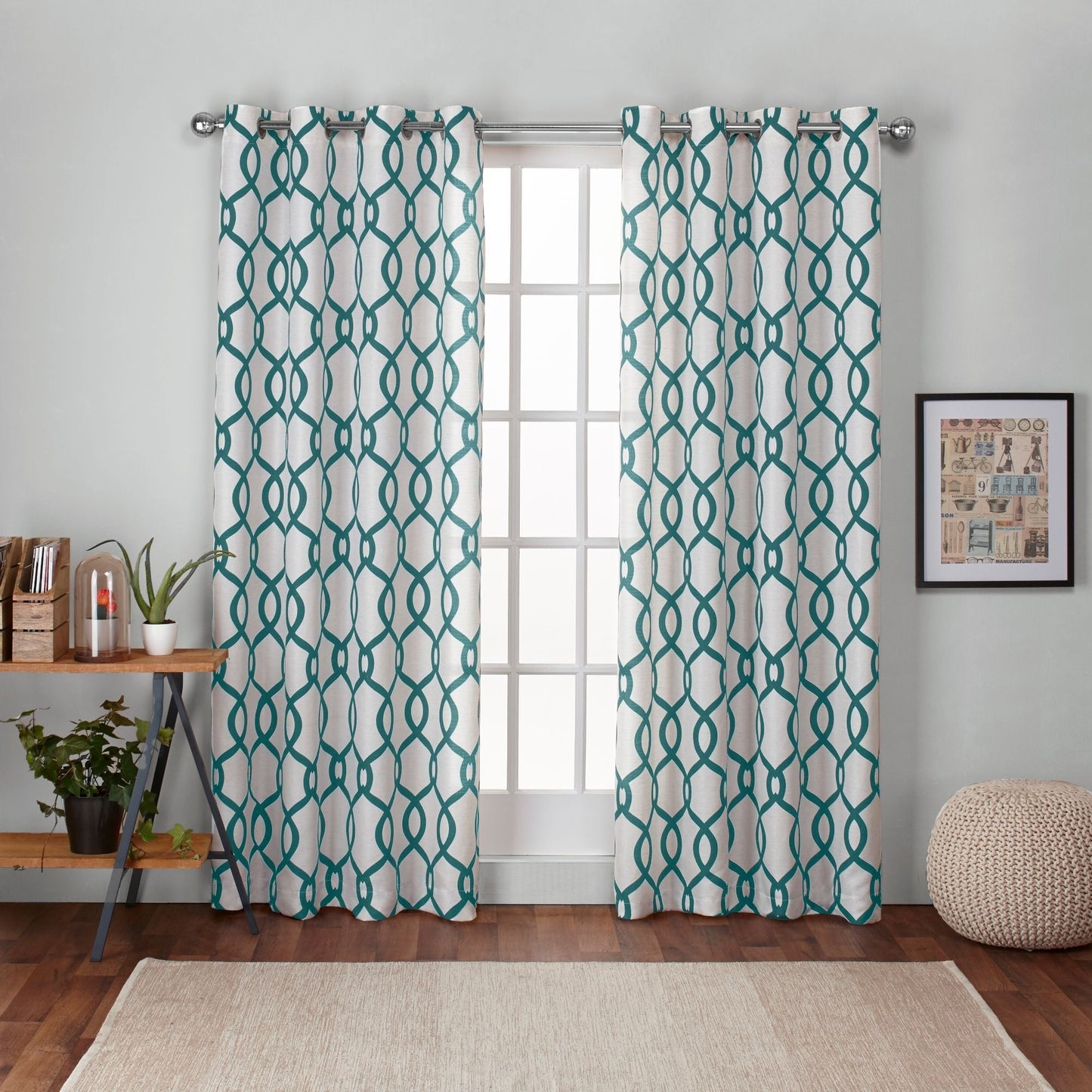 ATI Home Kochi Light Filtering Linen Blend Grommet Top Curtain Panel Pair