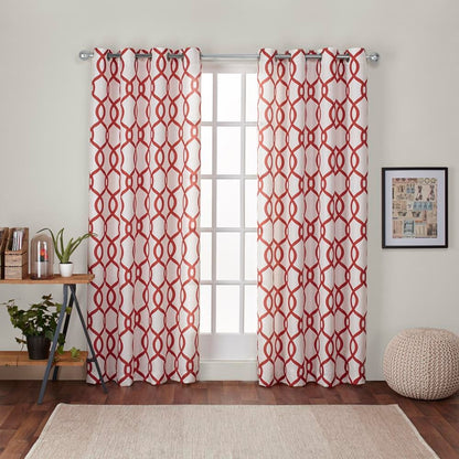 ATI Home Kochi Light Filtering Linen Blend Grommet Top Curtain Panel Pair