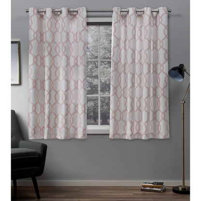 ATI Home Kochi Light Filtering Linen Blend Grommet Top Curtain Panel Pair