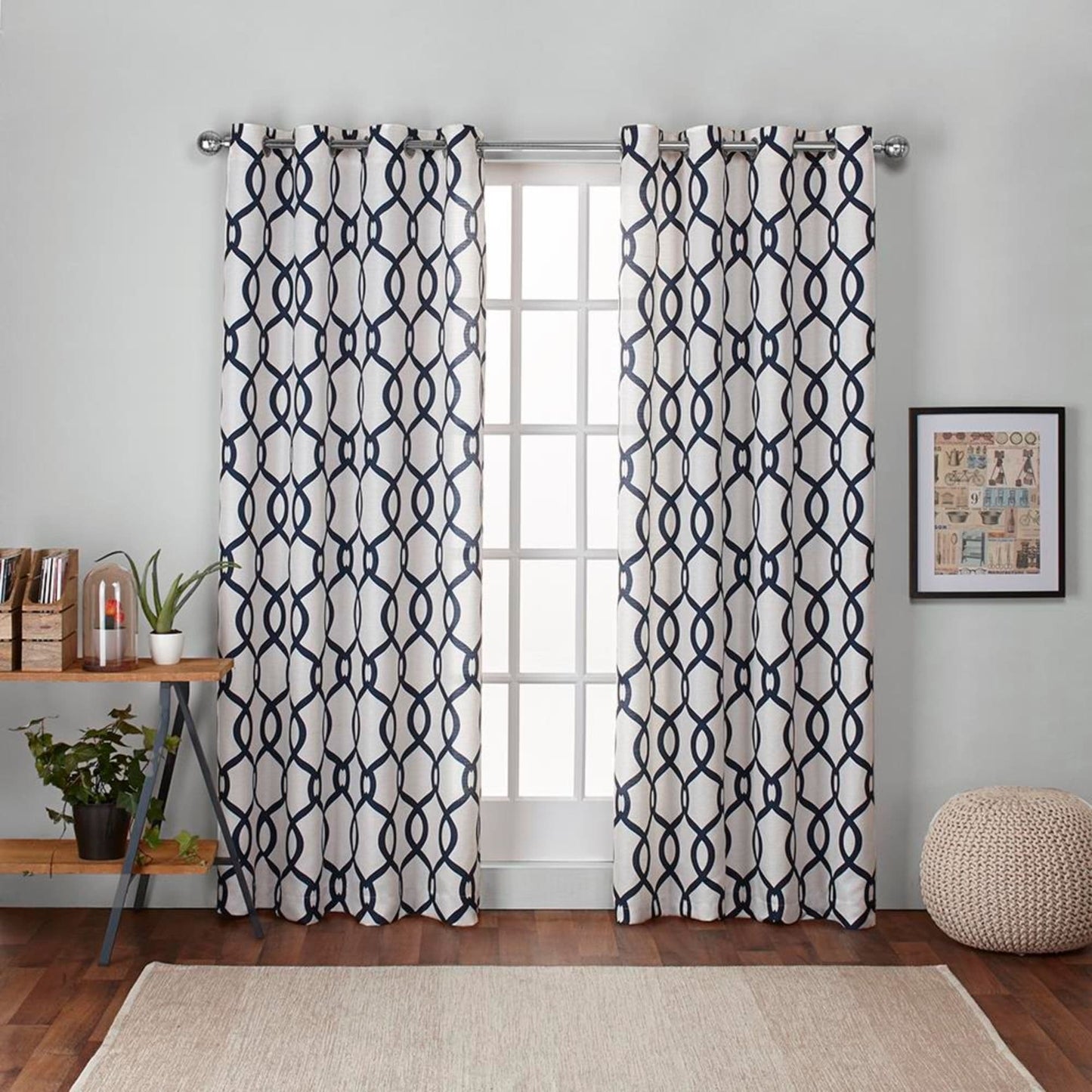 ATI Home Kochi Light Filtering Linen Blend Grommet Top Curtain Panel Pair