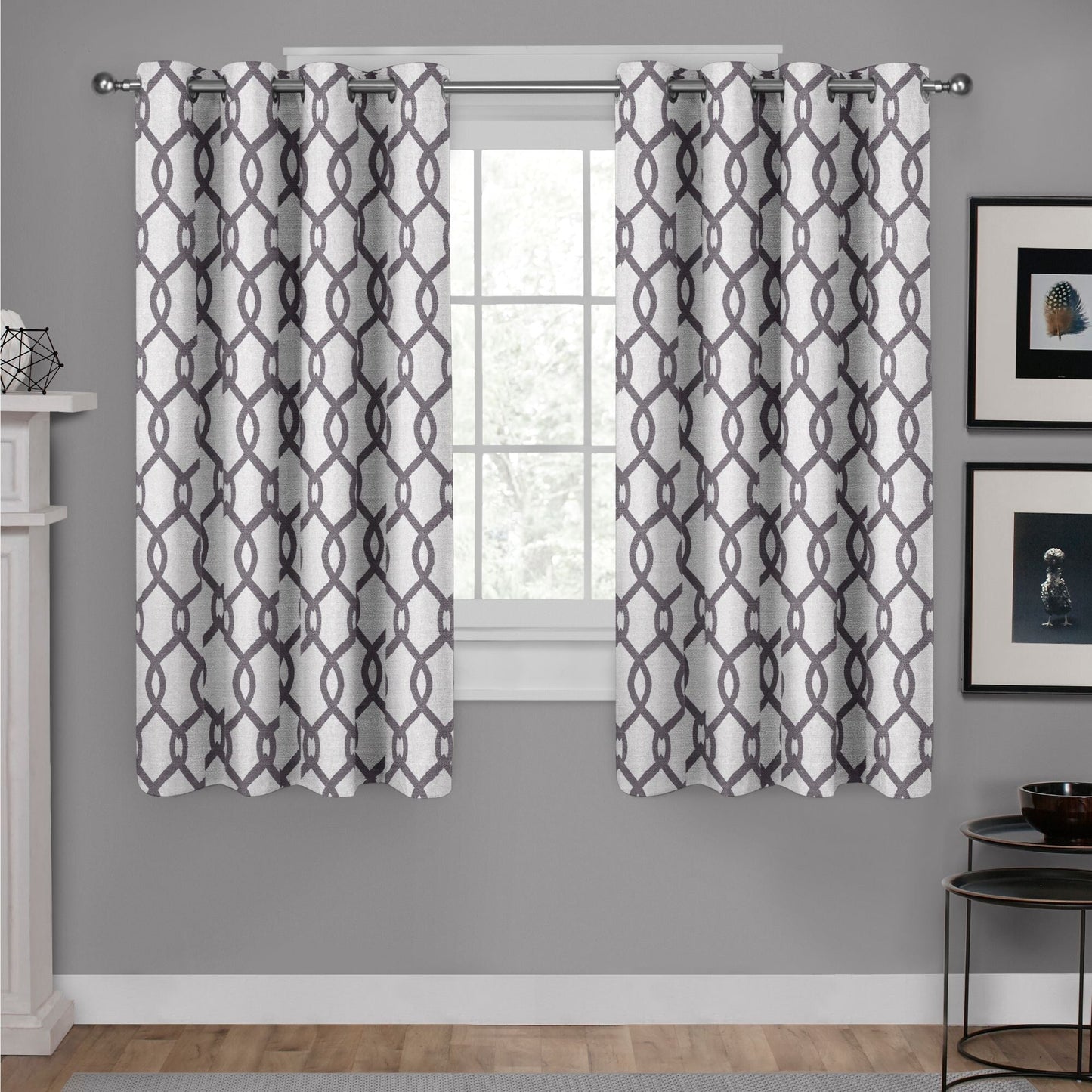 ATI Home Kochi Light Filtering Linen Blend Grommet Top Curtain Panel Pair
