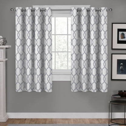 ATI Home Kochi Light Filtering Linen Blend Grommet Top Curtain Panel Pair