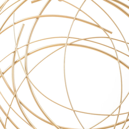 Gold Metal Abstract Swirl Round Wall Decor