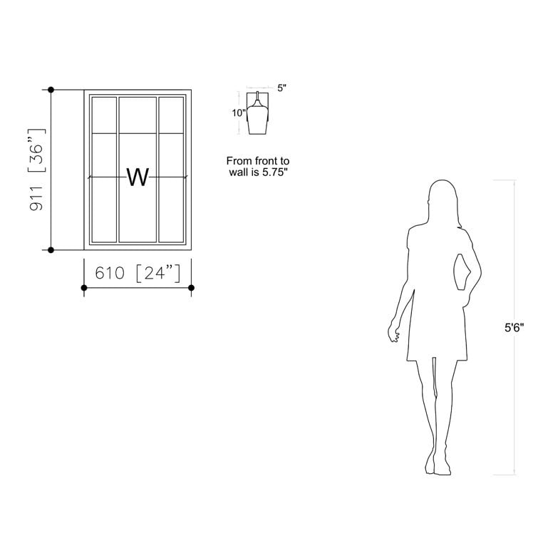 2-set Modern Farmhouse Sconce Glass Wall Lights with UL Certified