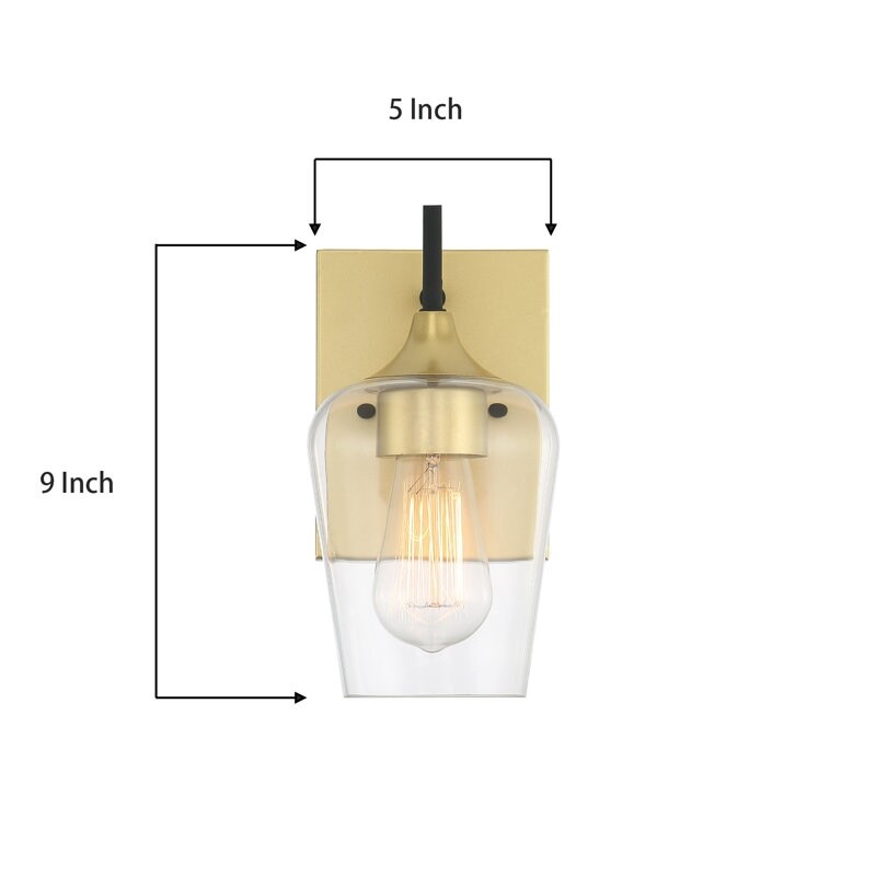 2-set Modern Farmhouse Sconce Glass Wall Lights with UL Certified