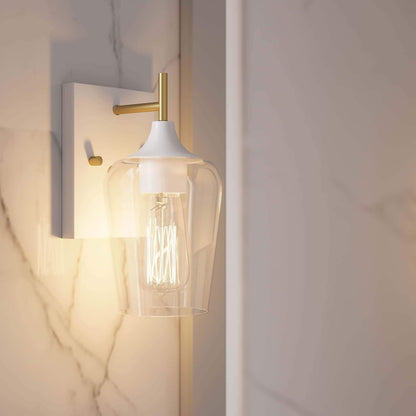 2-set Modern Farmhouse Sconce Glass Wall Lights with UL Certified