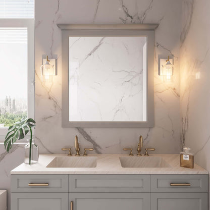 2-set Modern Farmhouse Sconce Glass Wall Lights with UL Certified