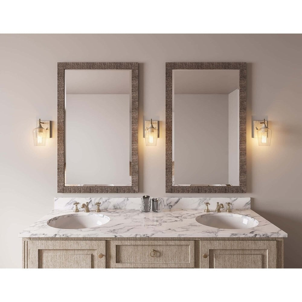 2-set Modern Farmhouse Sconce Glass Wall Lights with UL Certified