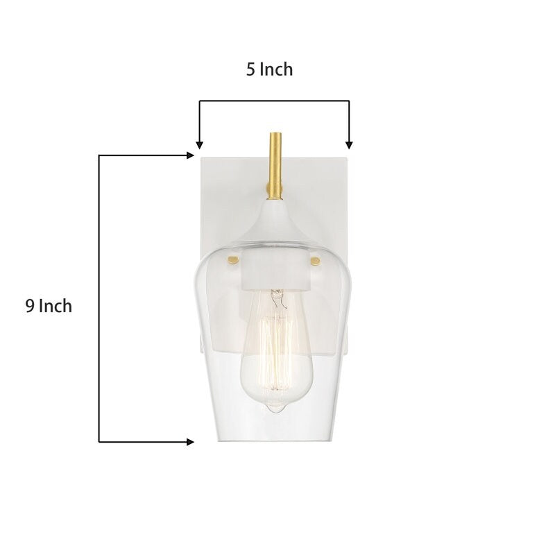 2-set Modern Farmhouse Sconce Glass Wall Lights with UL Certified