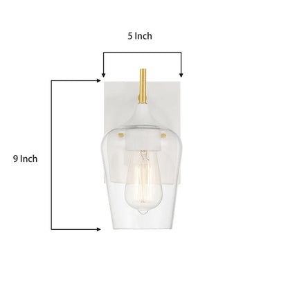 2-set Modern Farmhouse Sconce Glass Wall Lights with UL Certified