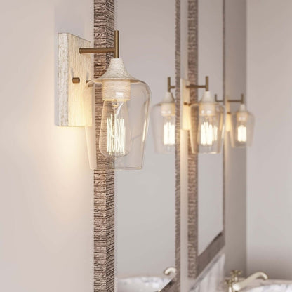 2-set Modern Farmhouse Sconce Glass Wall Lights with UL Certified