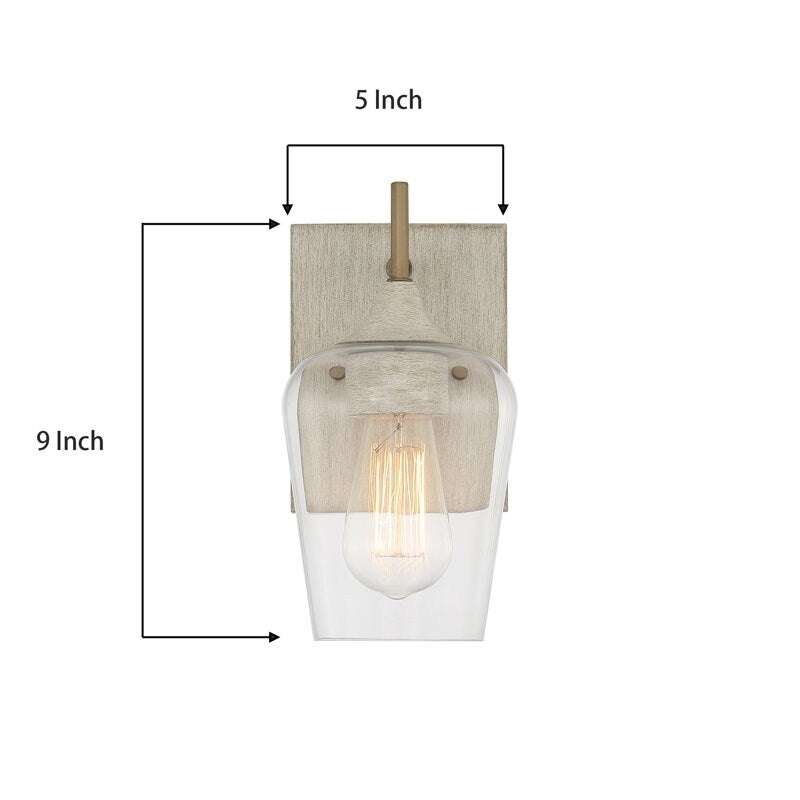 2-set Modern Farmhouse Sconce Glass Wall Lights with UL Certified