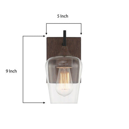 2-set Modern Farmhouse Sconce Glass Wall Lights with UL Certified