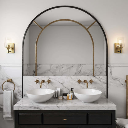 2-set Modern Farmhouse Sconce Glass Wall Lights with UL Certified