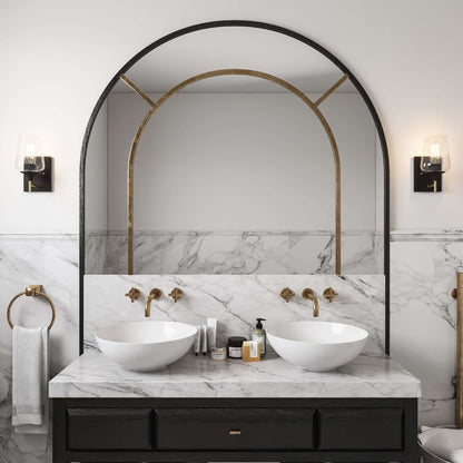 2-set Modern Farmhouse Sconce Glass Wall Lights with UL Certified