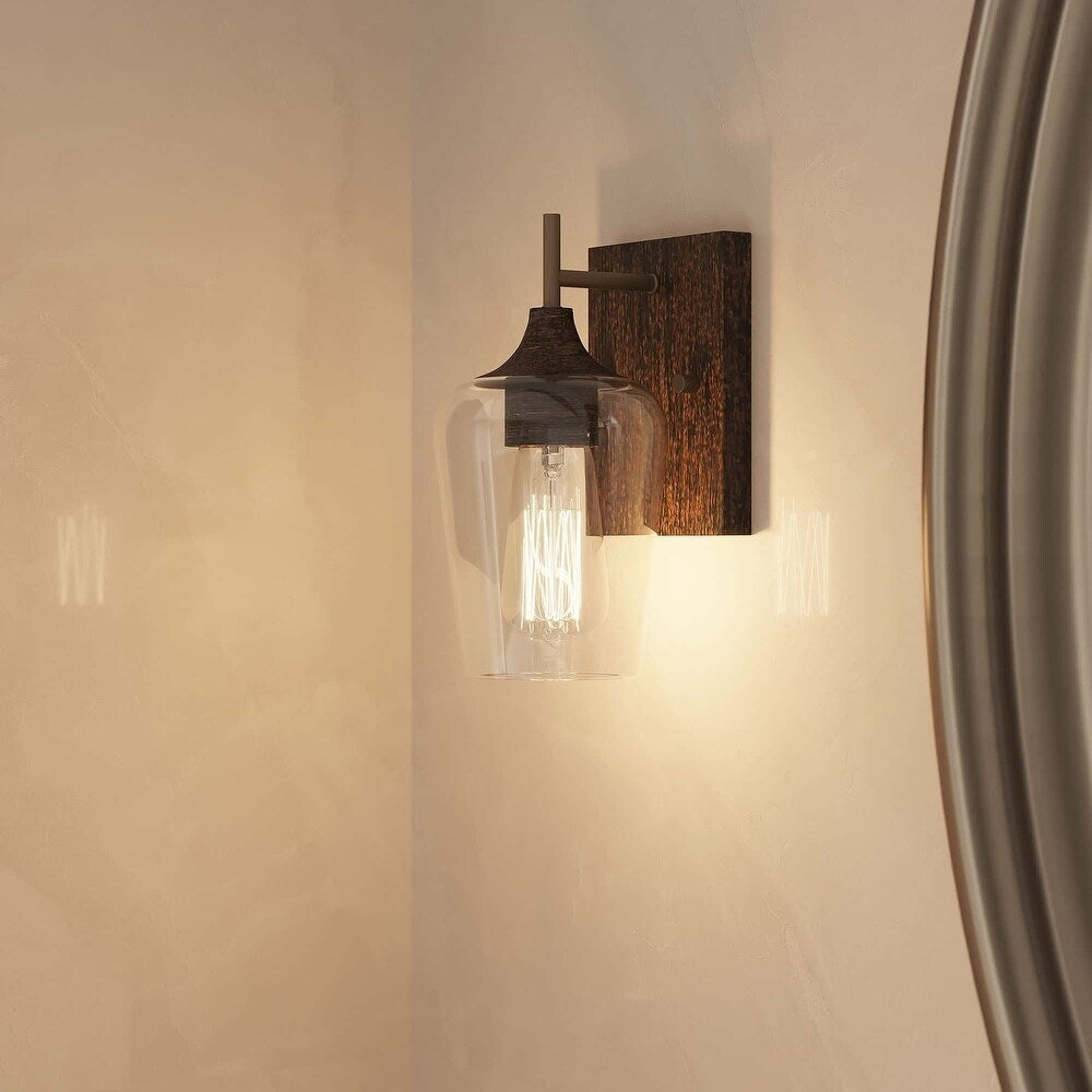 2-set Modern Farmhouse Sconce Glass Wall Lights with UL Certified