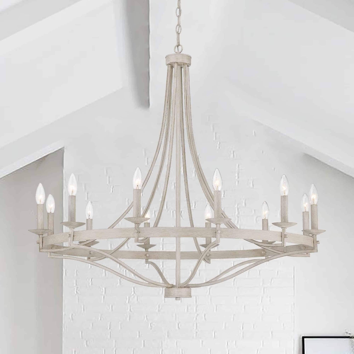 Fidenza 12-light Modern Farmhouse Empire Wagon Wheel Chandelier with UL - D40'' * H135''