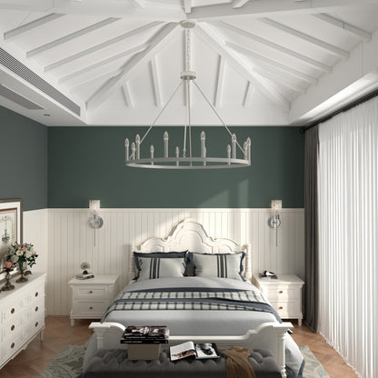 Acroma 12-light Farmhouse 40In Wagon Wheel Chandelier with UL - 40'' D x 138'' H