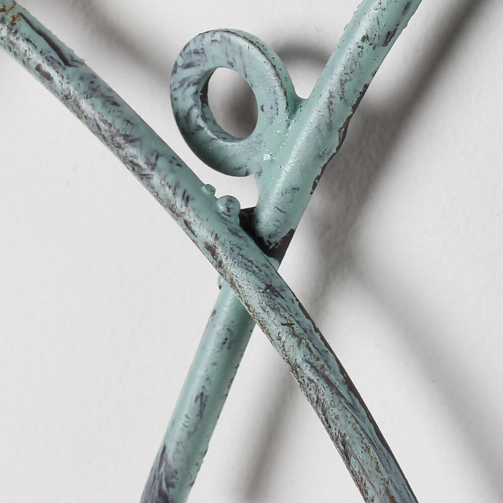 Adeco Decorative Distressed Blue Iron School of Fish Wall Decor