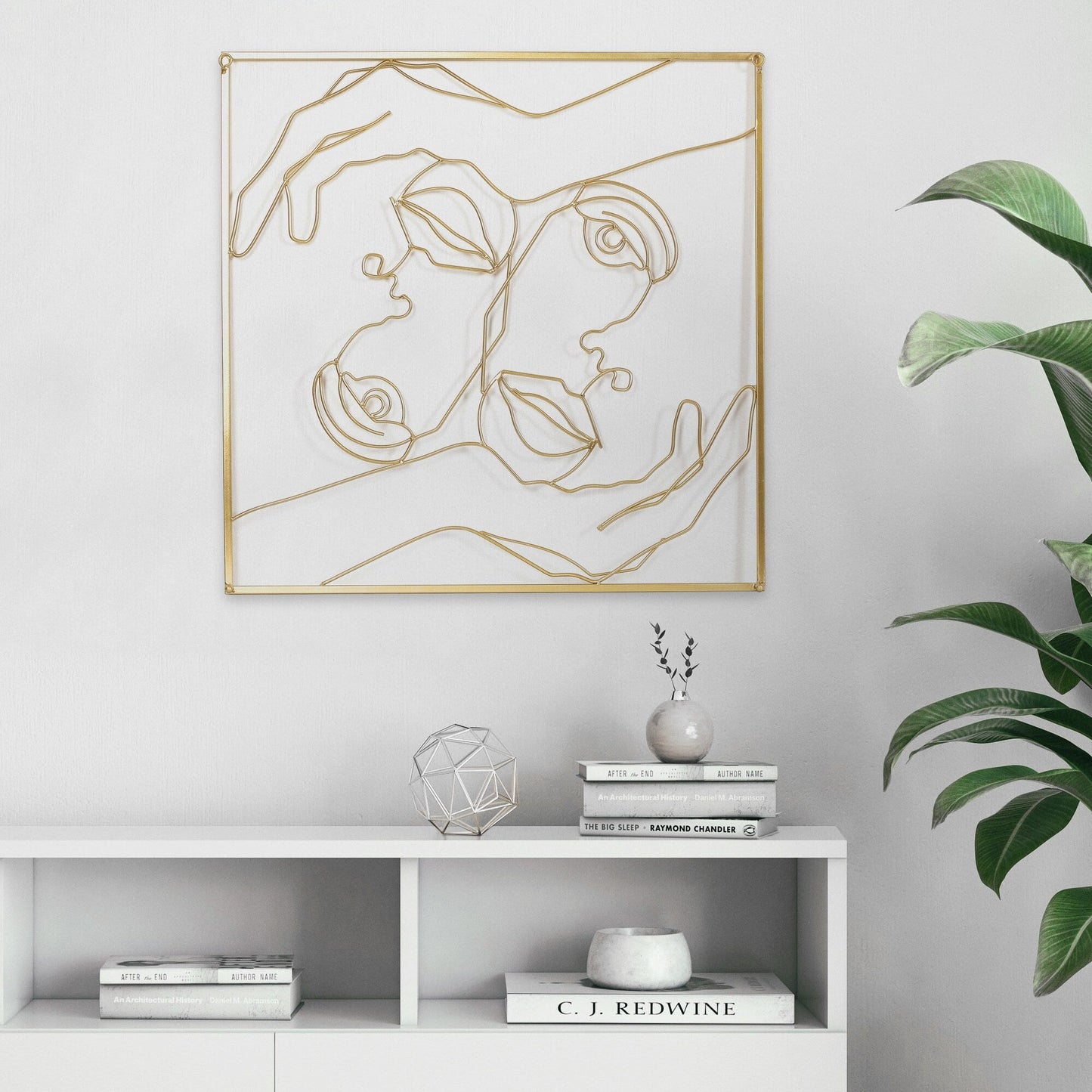 Adeco Metal Square Frame Wall Decor