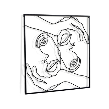 Adeco Metal Square Frame Wall Decor