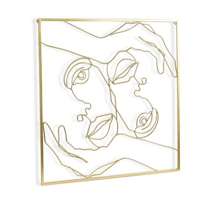 Adeco Metal Square Frame Wall Decor