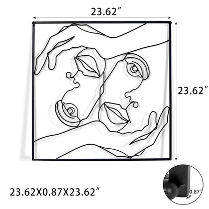 Adeco Metal Square Frame Wall Decor