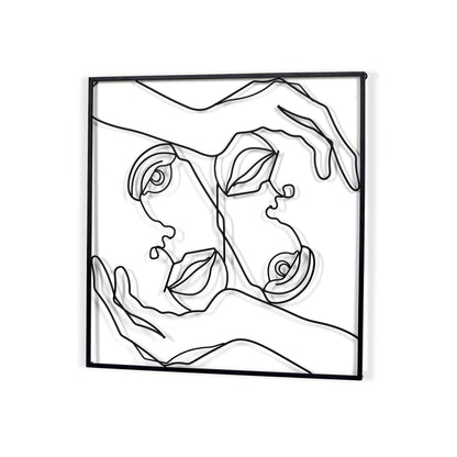 Adeco Metal Square Frame Wall Decor