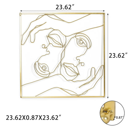 Adeco Metal Square Frame Wall Decor