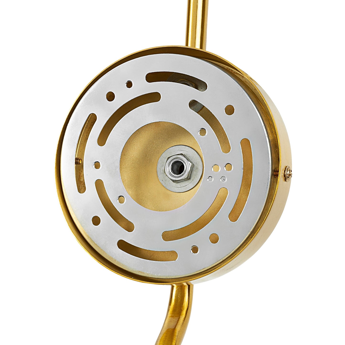 Adrienne River of Goods Pink Glass and Metal Retro Wall Sconce - 5.375 x 8.625 x 32.25