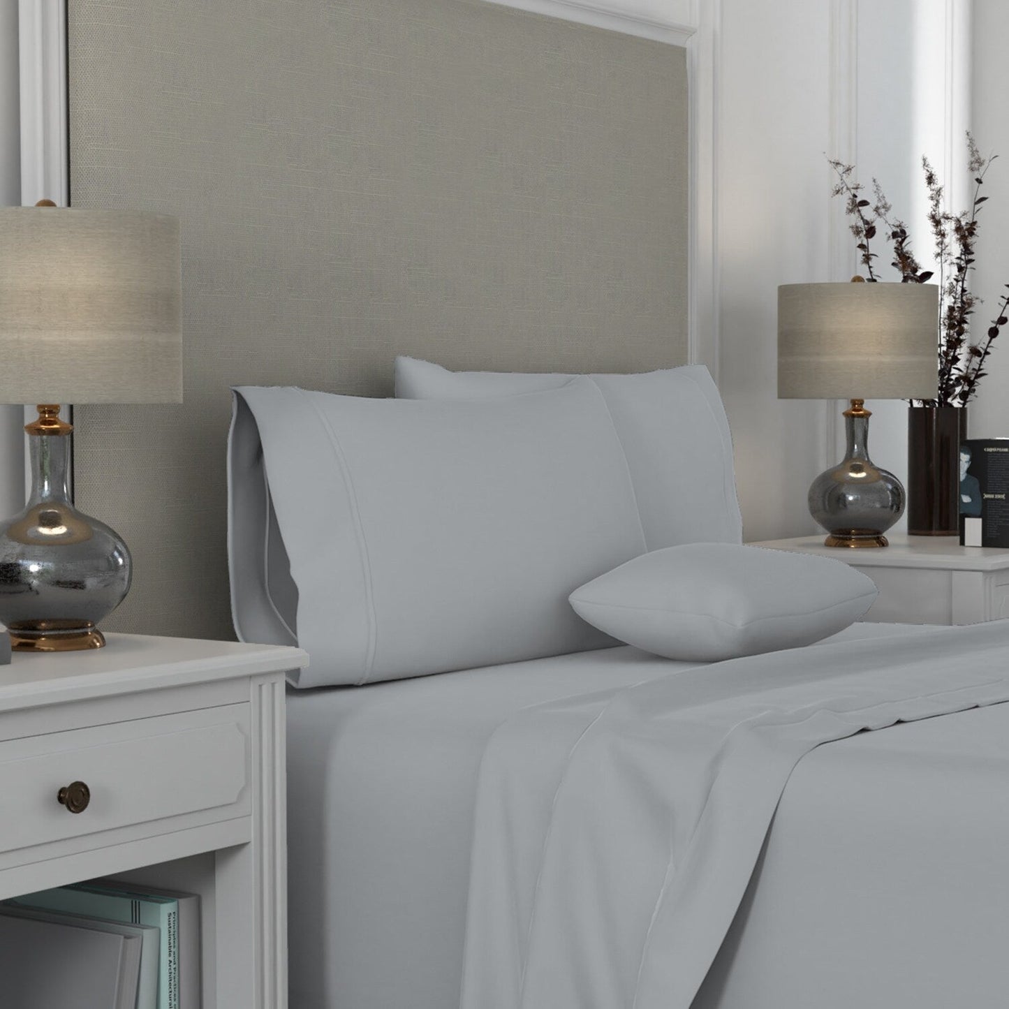 Aireolux 1000TC Supreme-Quality Egyptian Cotton Pillowcase Set